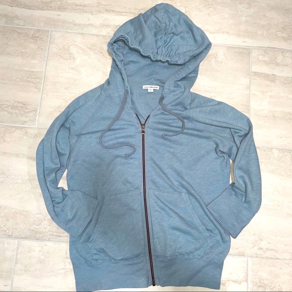 James Perse • French terry | slate blue hoodie.